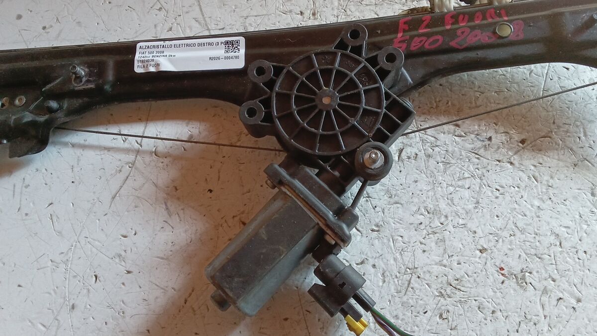 ALZACRISTALLO DESTRO FIAT 500 2008 2 PIN 51824038 — foto 2