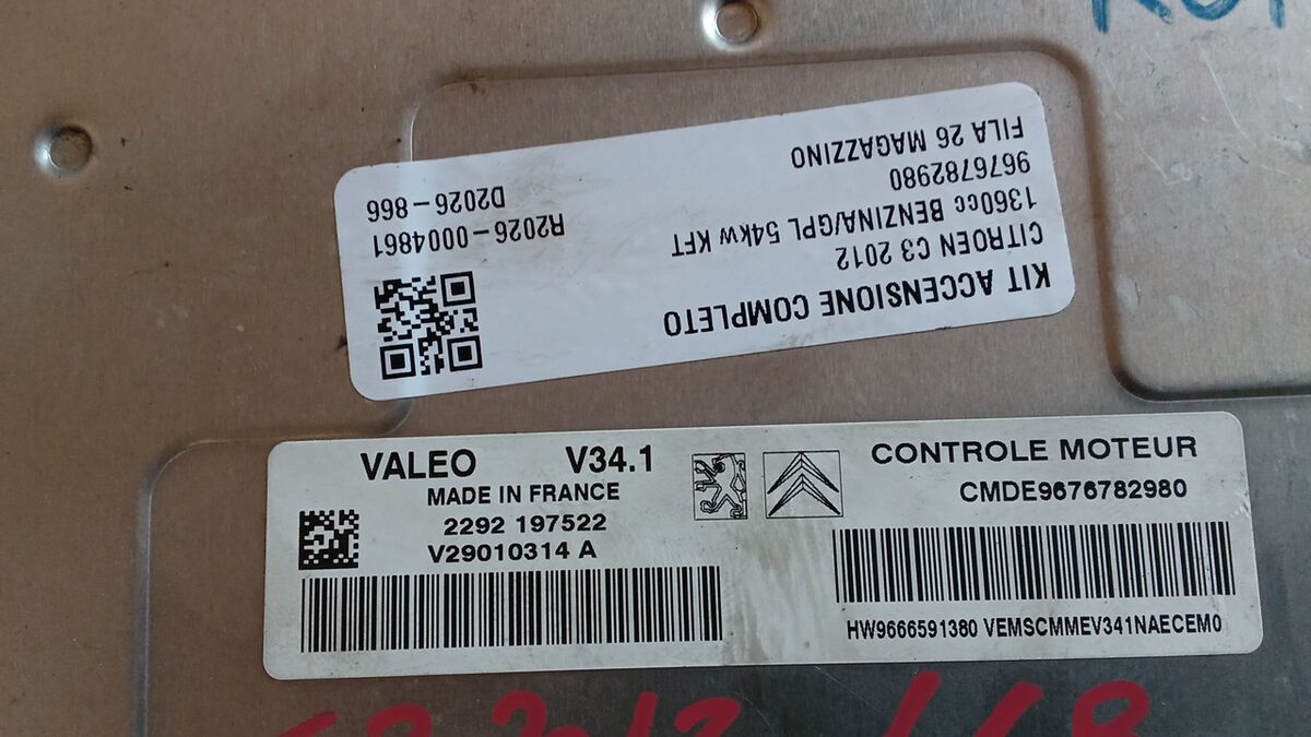 KIT ACCENSIONE CITROEN C3 2012 1.4 BENZ. 9676782980 — foto 5