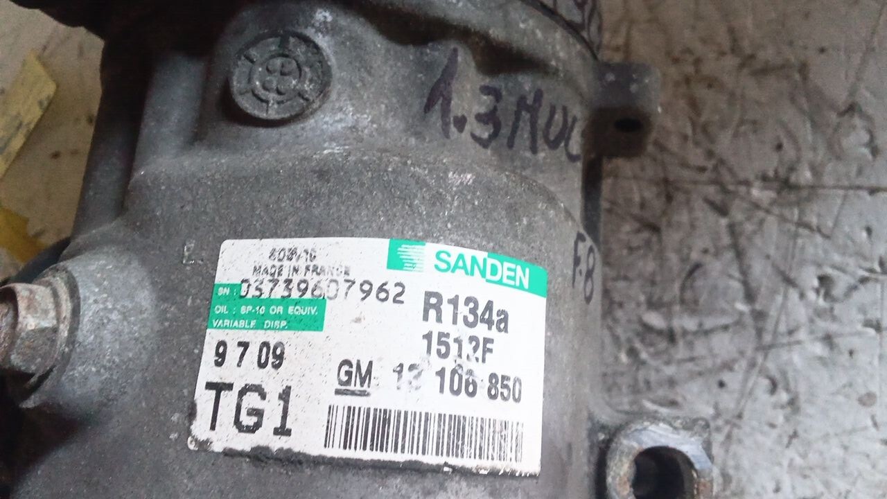 COMPRESSORE A/C OPEL AGILA 2009 1.3 MULTIJET 13106850 — foto 5