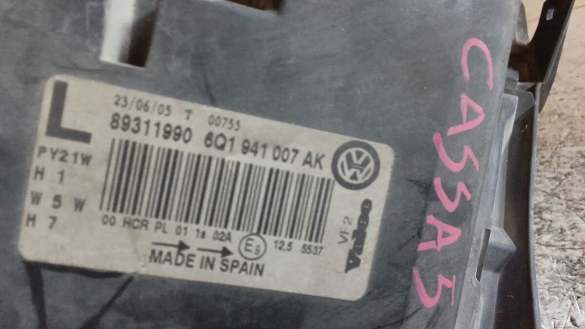 FARO SINISTRO VOLKSWAGEN POLO 2008 6Q1941007AK — foto 3