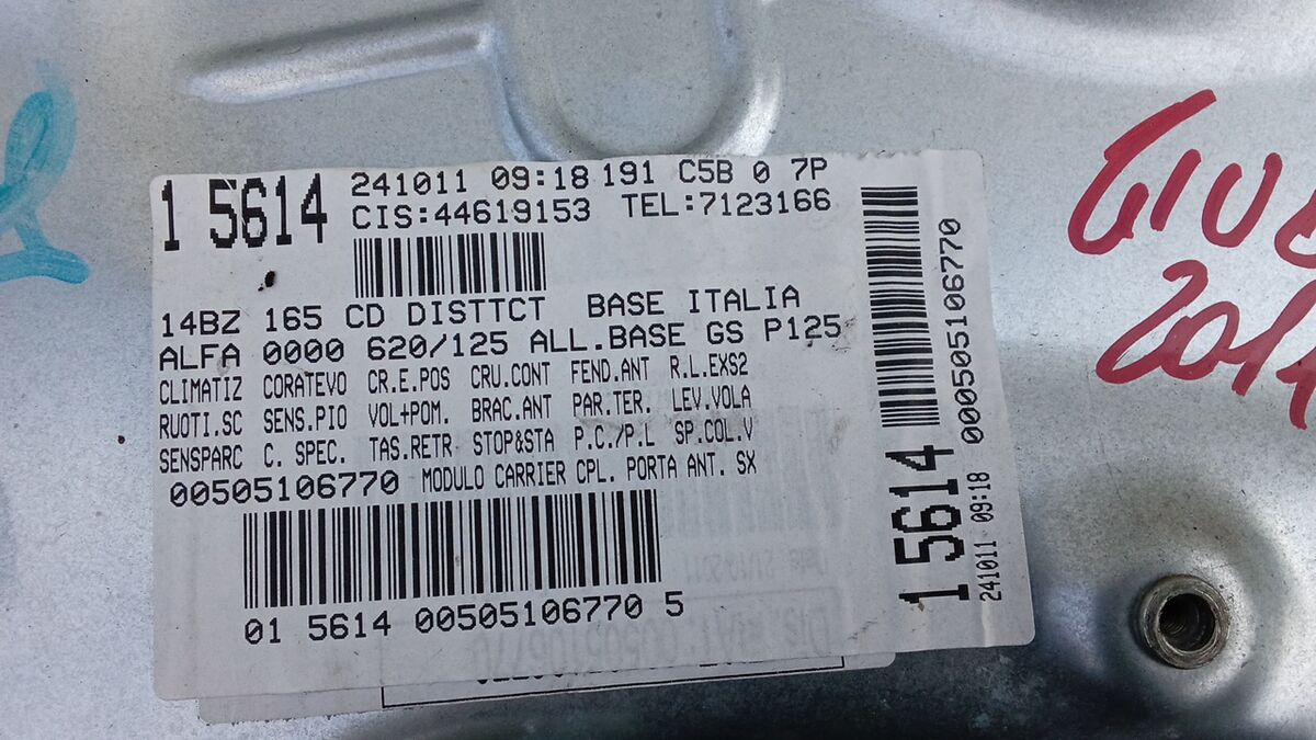 CREMAGLIERA ANTERIORE SINISTRA ALFA ROMEO GIULIETTA 2011 505106770 — foto 3