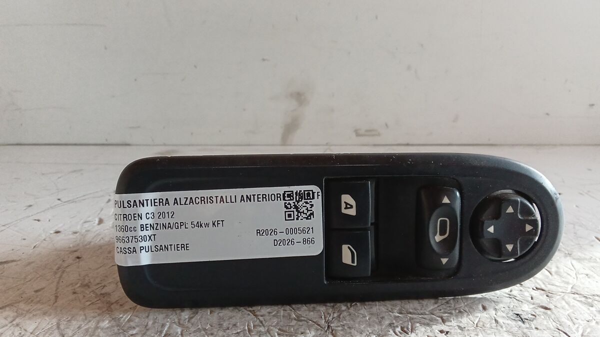 PULSANTIERA SINISTRA CITROEN C3 2012 2 PULSANTI 16 PIN 96637530XT