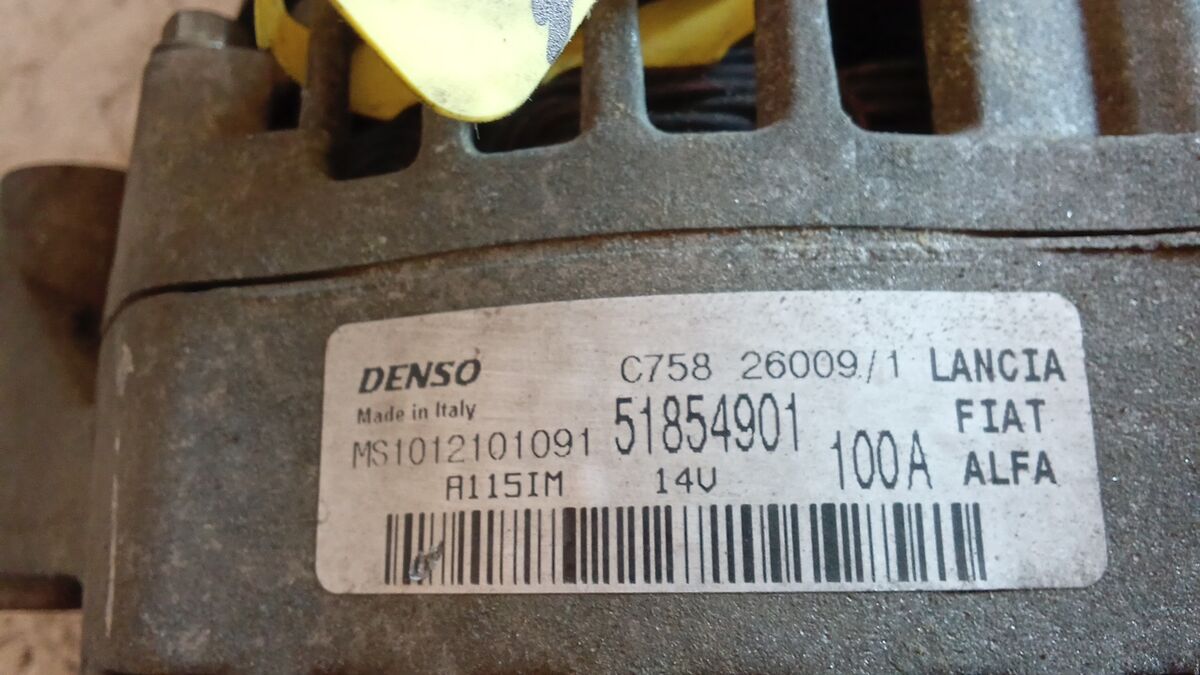 ALTERNATORE LANCIA MUSA 2009 1.6 MULTIJET 120CV 100A 51854901 — foto 5