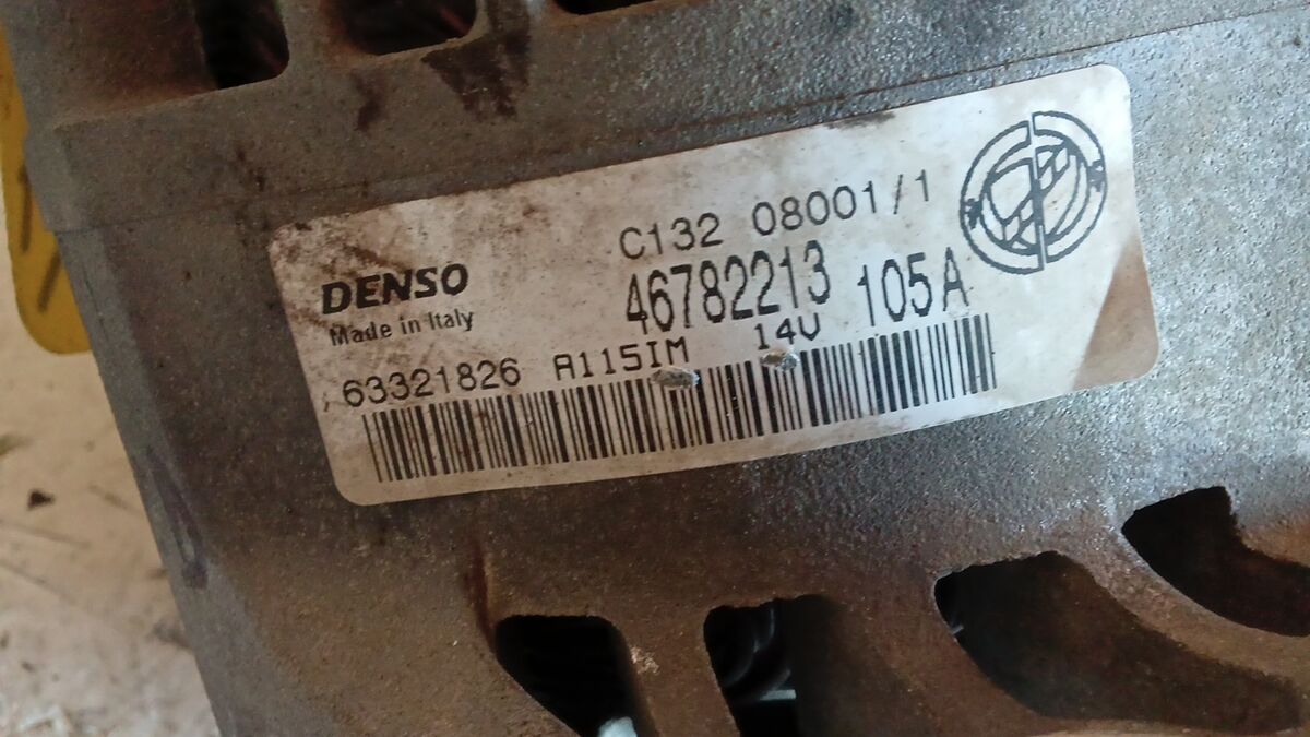 ALTERNATORE FIAT PUNTO 2001 1.9 JTD 105A 46782213 — foto 5